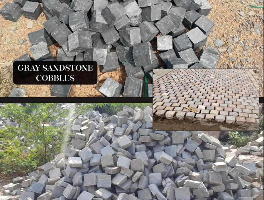 Natural stone cobbles